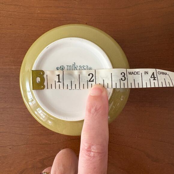 VTG Mikasa Tampa Cream & Sugar Set | Olive Green | D1450 Japan Cera-Stone | EUC - Picture 6 of 14